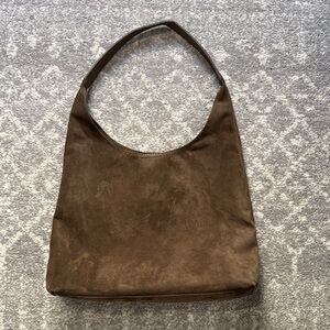 Green Suede Shoulder Bag